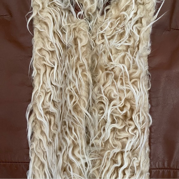 Frenchi Genuine Leather Jacket with Faux Fur Trim - Size S - Picture 4 of 4